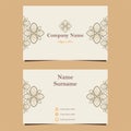 soft color natural floral business card template design Royalty Free Stock Photo