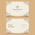 soft color natural floral business card template design Royalty Free Stock Photo