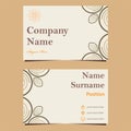soft color natural floral business card template design Royalty Free Stock Photo
