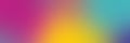 Soft colored abstract background banner, copy space. Yellow, magenta, cyan mixed colors, smooth gradient Royalty Free Stock Photo