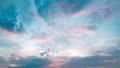 Soft colored abstract background summer. Gorgeous Panorama twilight sky and cloud