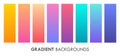 Soft Colorful Gradient Background Set Web Graphic Vector Element Royalty Free Stock Photo