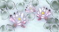 soft colors hand drawnd waterlily illustration