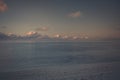 Soft colors of sea sunset, clouds and waves, natural seascape Royalty Free Stock Photo