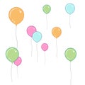 Soft coloured balloons