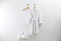 Soft comfortable bathrobe and fresh towels