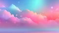 Soft cotton-candy clouds in a pink sky. Royalty Free Stock Photo