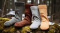 Soft and cozy knitted socks for keeping warm on chilly days