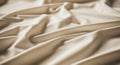 Soft, crumpled fabric folded in gentle waves under light Royalty Free Stock Photo