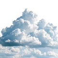 Soft Cumulus Clouds isolated on white background Royalty Free Stock Photo