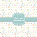 soft cute and sweet colors dot circle pattern style