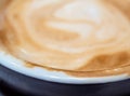 Soft and delicate milk froth in a cup of coffee Royalty Free Stock Photo