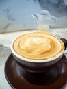 Soft and delicate milk froth in a cup of coffee Royalty Free Stock Photo