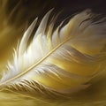 Soft Delicate Yellow Bird Feather for Scrapbooking and Invitations