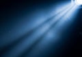 Soft diagonal white light rays shining from upper corner with atmospheric glow Royalty Free Stock Photo