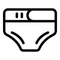 Soft diaper icon, outline style