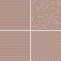 Soft different seamless patterns.