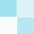 Soft different vector seamless patterns.