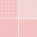 Soft different vector seamless patterns.