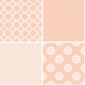 Soft different vector seamless patterns.