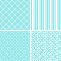 Soft different vector seamless patterns.