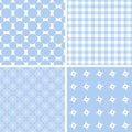 Soft different vector seamless patterns.
