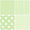 Soft different vector seamless patterns.