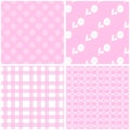 Soft different vector seamless patterns.