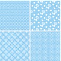 Soft different vector seamless patterns.