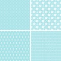 Soft different vector seamless patterns.