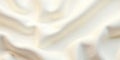 Soft, draped cream-colored fabric with subtle textured surface showing gentle waves and undulations. Generative AI Royalty Free Stock Photo