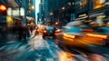 The soft dreamy blur of motion in the Twilight Traffic Trails photo captures the busy energy of a bustling city at dusk.
