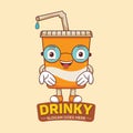 Softdrink Mascot Logo Vector Royalty Free Stock Photo