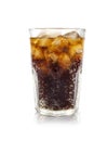 Soft drink glass on white baackground Royalty Free Stock Photo