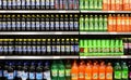 Soft Drinks And Beverages In Supermarket