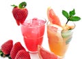 Soft drinks with fruit Royalty Free Stock Photo