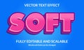 Soft Editable 3D text style effect Royalty Free Stock Photo
