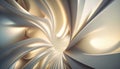 Soft elegant curves in light natural tones. Abstract minimalistic background. Generative ai
