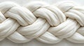 Soft and Elegant White Braid Texture Ideal for Backgrounds and Decorative Elements Royalty Free Stock Photo