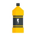 Soft energy drink bottle icon flat isolated vector