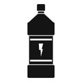 Soft energy drink bottle icon, simple style