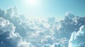 Soft ethereal clouds against a pale blue sky creating a sense of spaciousness and peace