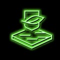 soft fabrics properties neon glow icon illustration