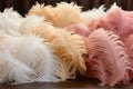 Soft Feather Texture. Tranquil Zen-like Patterns for Relaxation, Design, and Creative Projects. Peach Fuzz Colours