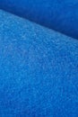 Soft felt textile material blue color, colorful texture flap fabric background Royalty Free Stock Photo