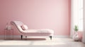 Soft And Feminine Pink Living Room With White Chaise Lounge