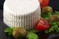 Soft feta cheese with tomatoes Royalty Free Stock Photo