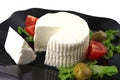 Soft feta cheese with tomatoes Royalty Free Stock Photo