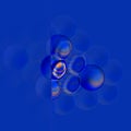 Soft Filter Concept. Abstract Blue 3d Bubbles. Turquoise Colored Translucent Soap Bubble. Digital Glassy Round Elements.