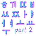 3D korean alphabet